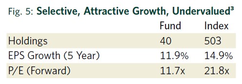 Fig. 5 Selective, Attractive Growth, Undervalued